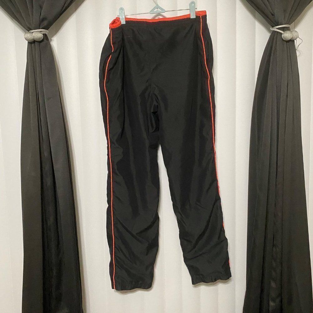 BCG athletic pants black with neon orange trim